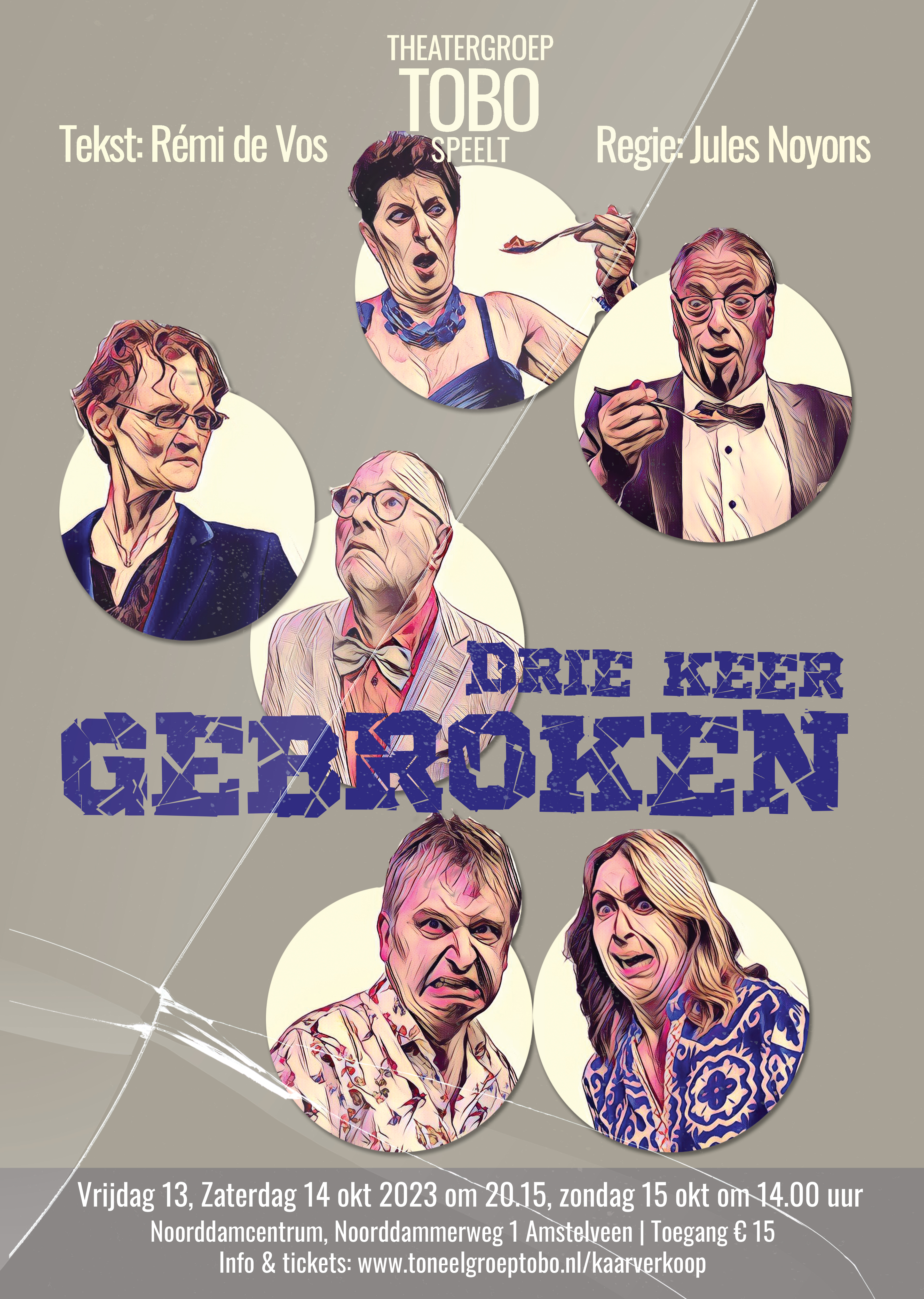 Poster 'Drie keer gebroken'